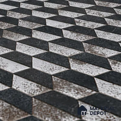 Geometric Wall & Floor Tile TL 07237 B Alpi 4002 Granula 1 ft x 1 ft Ceramic Matte Finish - 9 mm  | 2 mm Spacer is Mandatory | Please Expect a Slight Variation of Pattern (Sample)